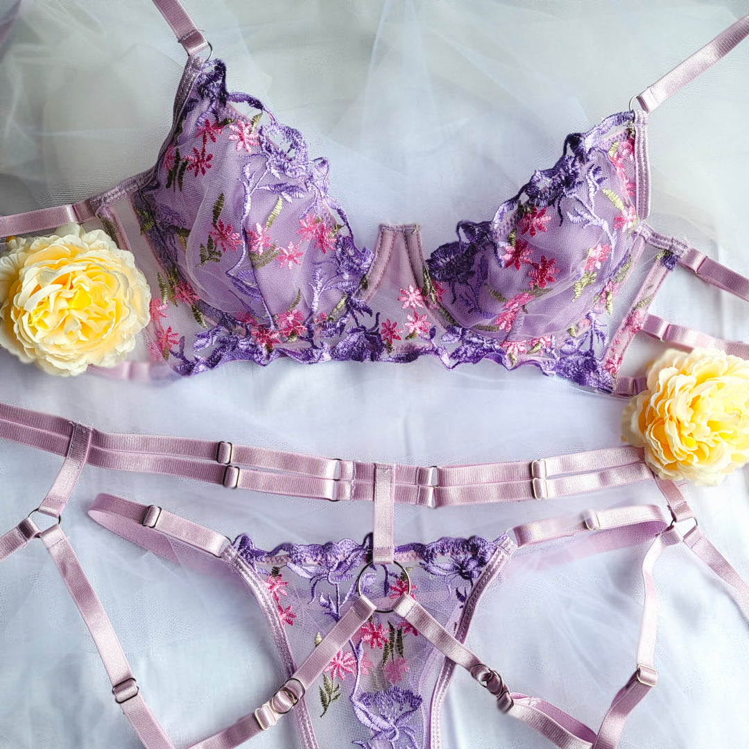 Maya Three Piece Lingerie Set