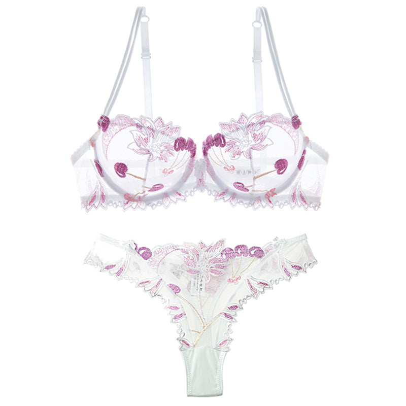 Ari Spitzen-Dessous-Set - Weiß