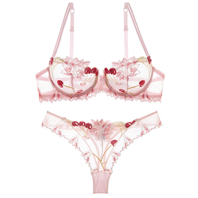 Ari Lace Lingerie Set - Pink