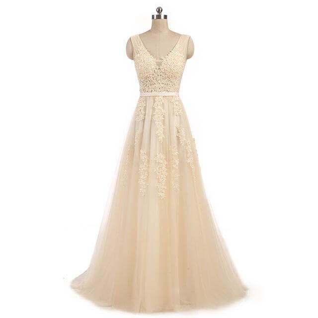 Embellished Tulle Prom Dress