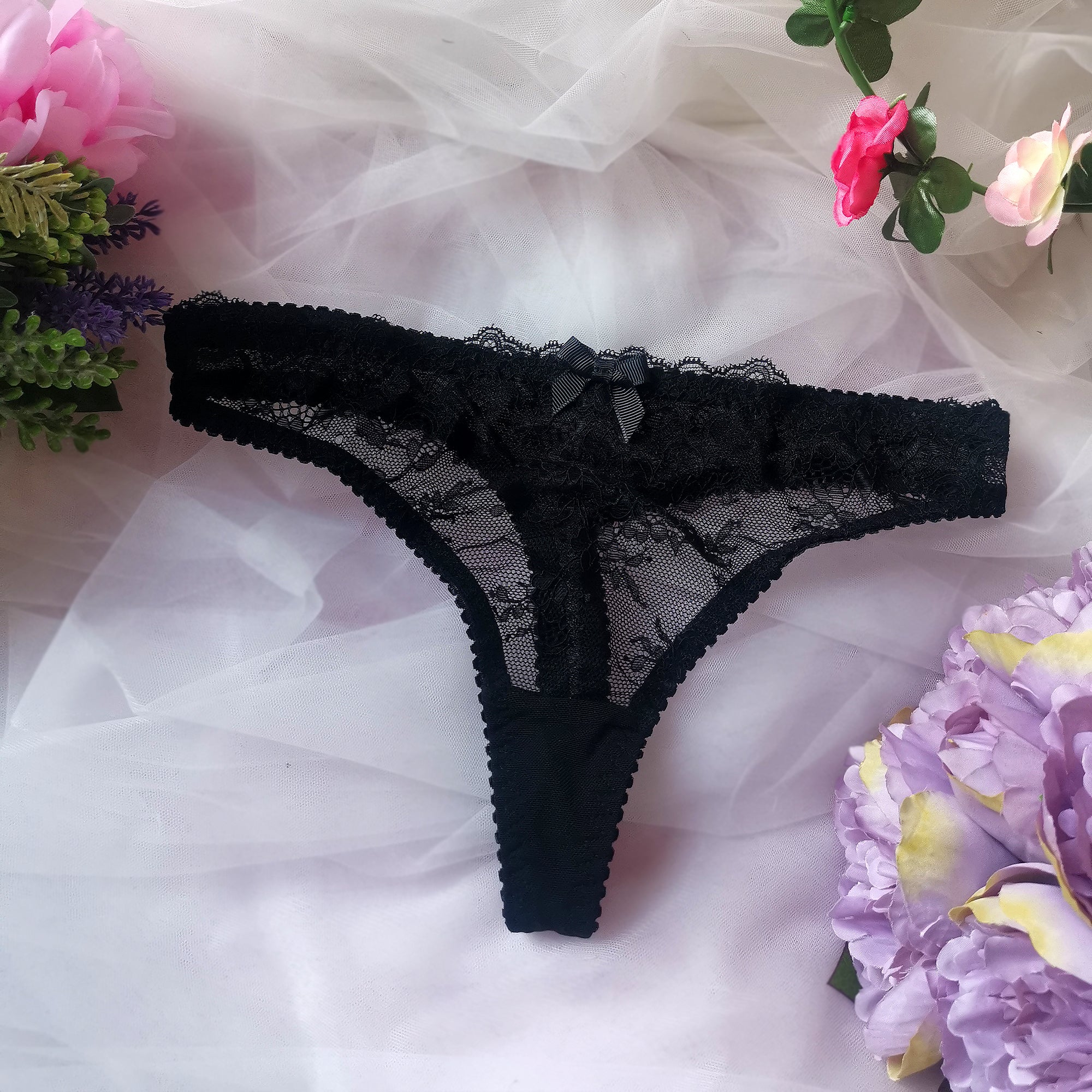 Emilia Tanga-Dessous-Set - Schwarz