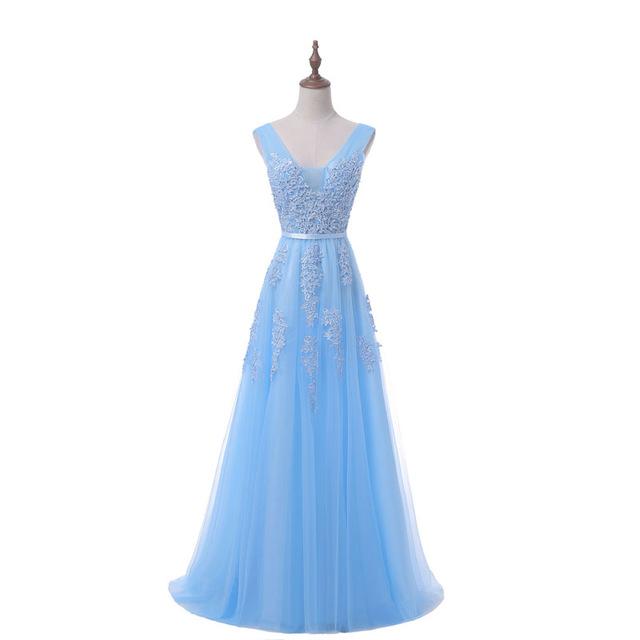 Embellished Tulle Prom Dress