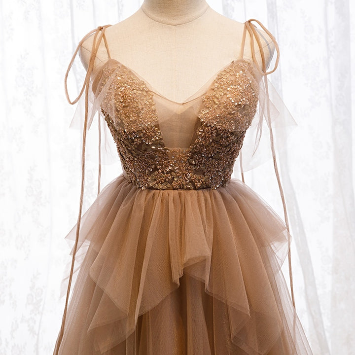 Esmee Ruffled Chiffon Prom Dress