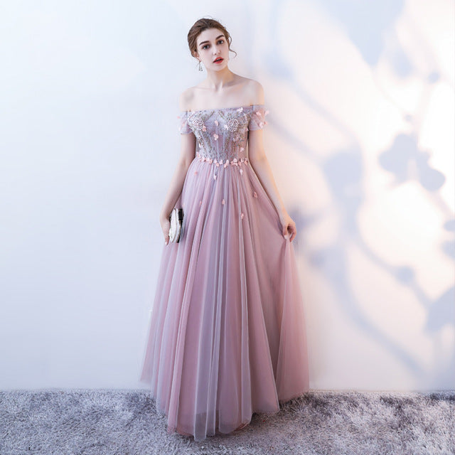 Isabella Off Shoulder Prom Dress