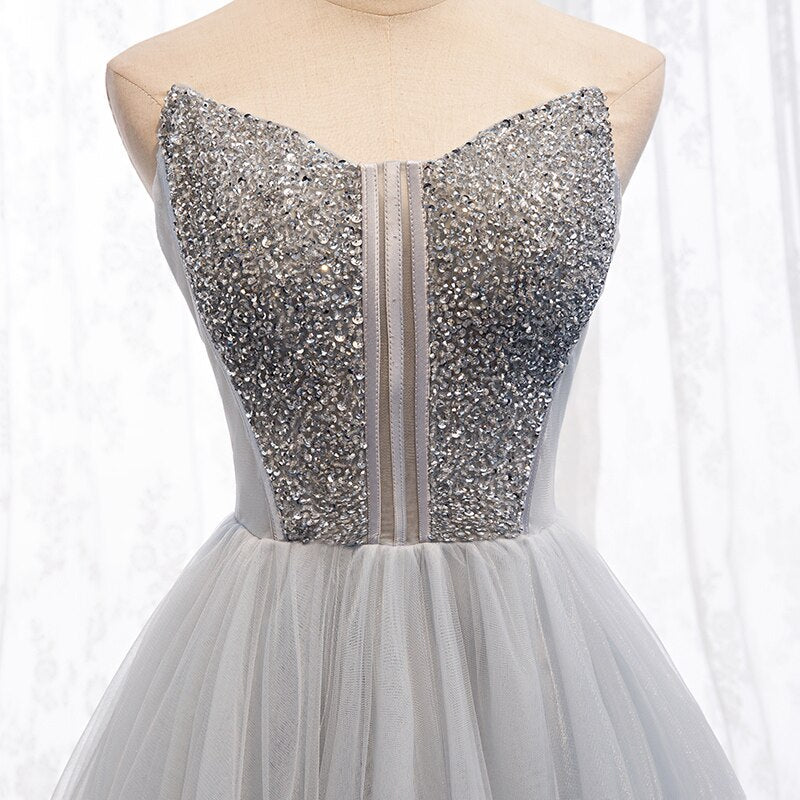 Katya Strapless Tulle Prom Dress