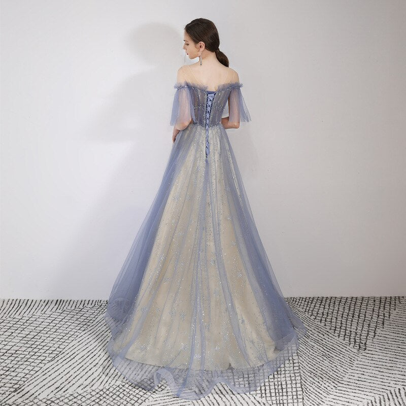 Ami Off Shoulder Prom Dress