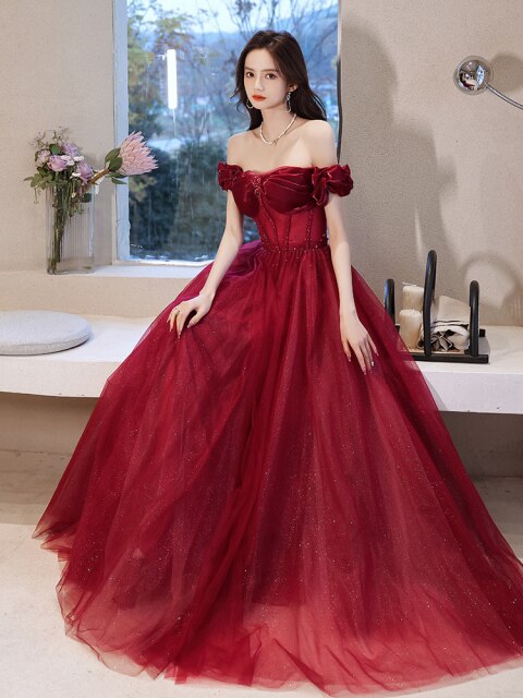 Js prom shop gown red