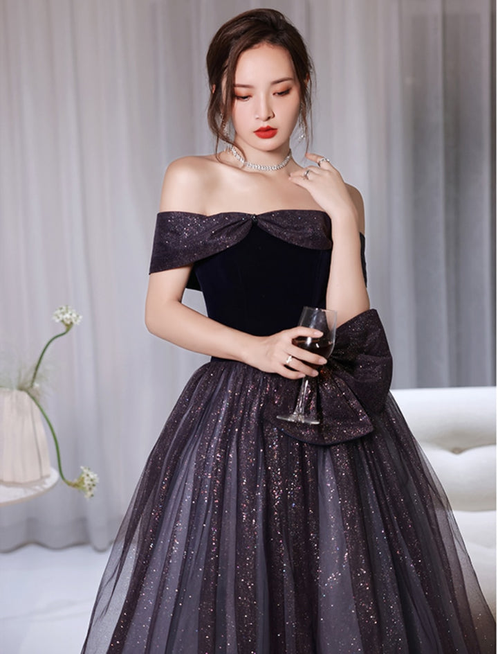 Katya Off Shoulder Midnight Prom Dress