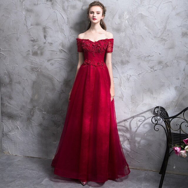 Alicia Off Shoulder Prom Dress