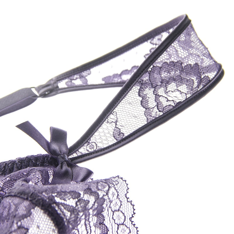 Lola Lace Lingerie Set - Lavender