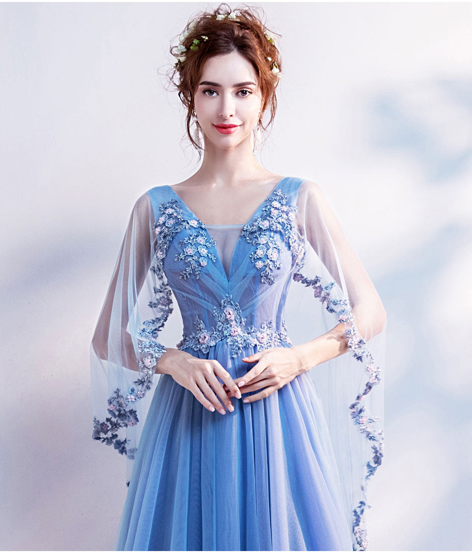 Embellished Shawl Formal Prom Dress